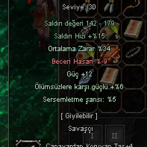 +9 KDP 34 ORT 12 GÜÇ ÖLÜMSÜZ SERSEMLETME +4 CANAVAR EKLİ