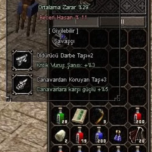  43 LV GB İTEMLİ ZIRHLI AT ŞAMANLI