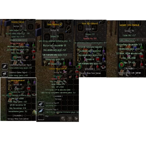  64 LVL VSLİK ŞAMAN 66 LVL KIZIL ORMAN CANAVARI SAVAŞÇI