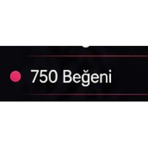 750 Beğeni Kaliteli ve kalıcı