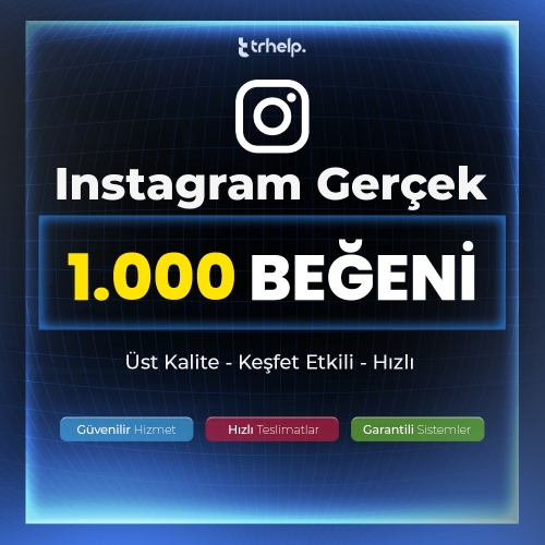 1.000 Gerçek Beğeni  Garantili Instagram