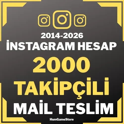  ⭐+2000 TAKİPÇİLİ - İNSTAGRAM HESAP⭐MAİLLİ⭐