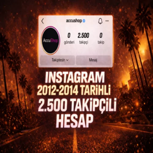  ⭐2012-2014 TARİHLİ⚡İNSTAGRAM 2.500 TAKİPÇİLİ HESAP⚡