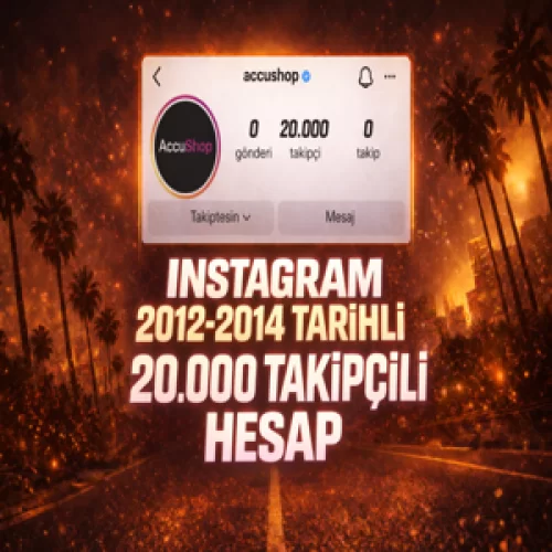  ⭐2012-2014 TARİHLİ⚡İNSTAGRAM 20.000 TAKİPÇİLİ HESAP⚡
