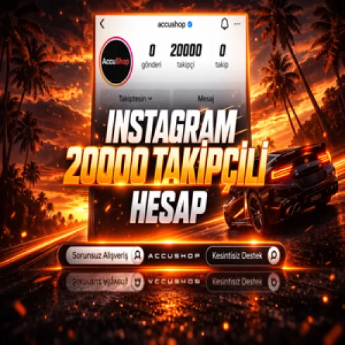  ⚡20.000 TAKİPÇİLİ İNSTAGRAM HESAP  HEMEN TESLİM✅