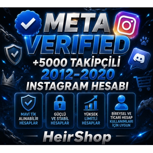  ⭐ META VERIFIEDLI ⭐ +5000 TAKİPÇİLİ ⭐ 2012-2020 TARIHLI