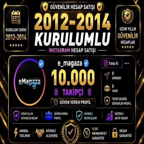  ⭐10K 2012 KURLM İNSTAGRAM HESABI TEMİZ SORUNSUZ⭐