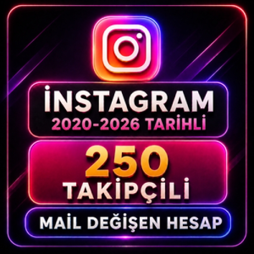  ⚡250 TAKİPÇİLİ İNSTAGRAM HESAP ! HEMEN TESLİM✅