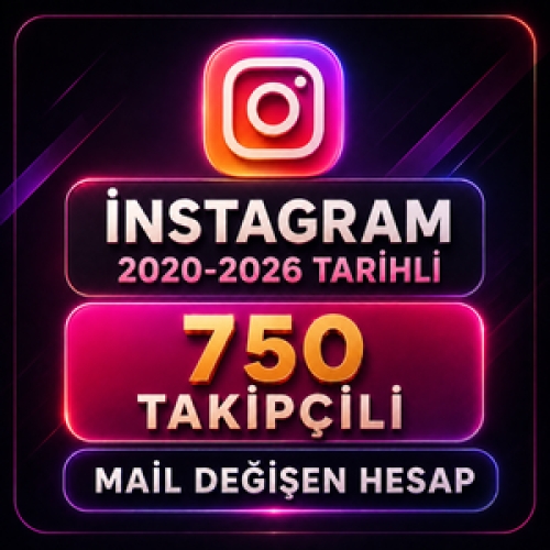  ⚡750 TAKİPÇİLİ İNSTAGRAM HESAP ! HEMEN TESLİM✅