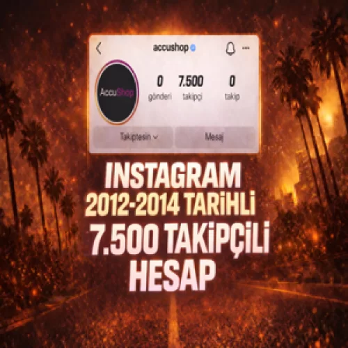  ⭐2012-2014 TARİHLİ⚡İNSTAGRAM 7.500 TAKİPÇİLİ HESAP⚡