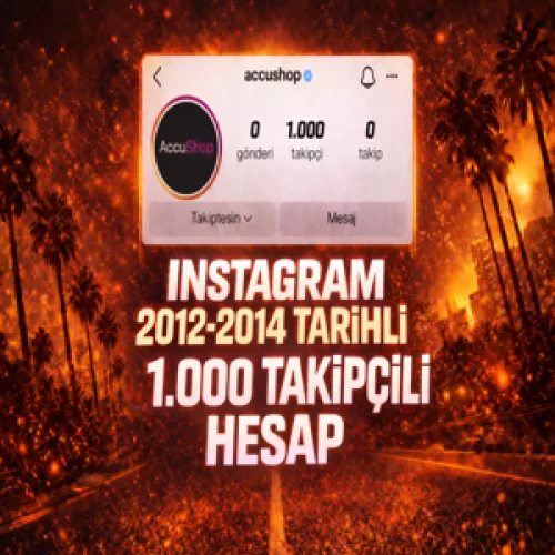  ⭐2012-2014 TARİHLİ⚡İNSTAGRAM 1.000 TAKİPÇİLİ HESAP⚡