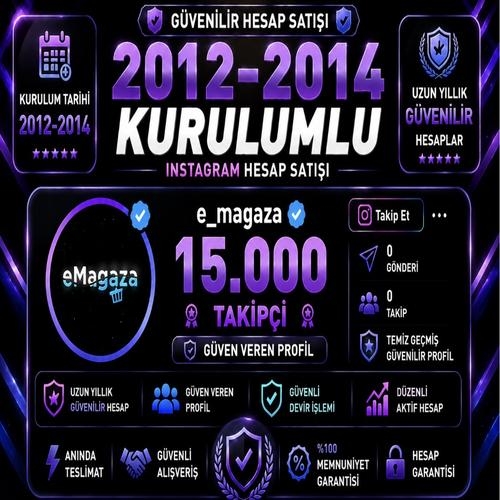  ⭐15K 2012 KURULM İNSTAGRAM HESAP HIZLI KALİTELİ⭐