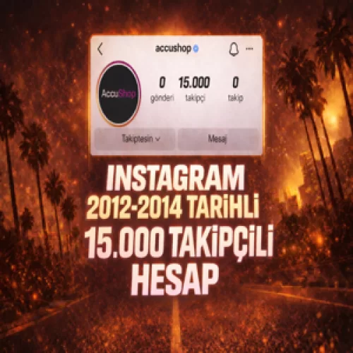  ⭐2012-2014 TARİHLİ⚡İNSTAGRAM 15.000 TAKİPÇİLİ HESAP⚡