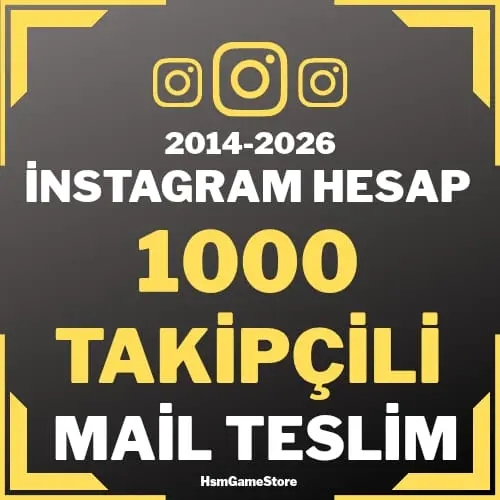  ⭐+1000 TAKİPÇİLİ - İNSTAGRAM HESAP⭐MAİLLİ⭐