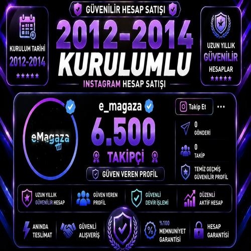  ⭐6.5K 2012 KURLM İNSTAGRAM HESAP HIZLI KALİTELİ⭐