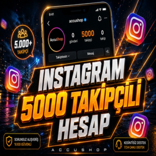 ⭐AYNI GÜN TESLİM⭐ - İNSTAGRAM 5.000 TAKİPÇİLİ HESAP