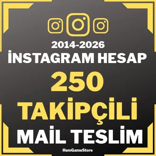  ⭐+250 TAKİPÇİLİ - İNSTAGRAM HESAP⭐MAİLLİ⭐