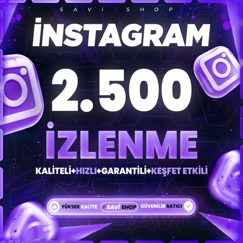  İNSTAGRAM 2.500 İZLENME⭐HIZLI VE GARANTİLİ