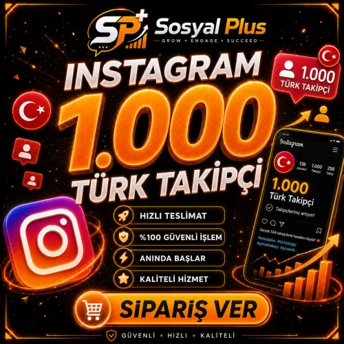  Instagram 1.000 Türk Takipçi - Garantili - Düşüş Yok