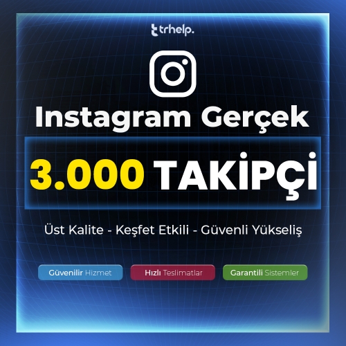  Fırsat ⭐ - 3.000 Gerçek Takipçi  Garantili - IG