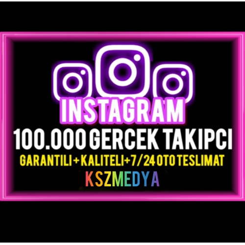  Instagram 100.000 Gerçek Takipçi ⭐️ DÜŞÜŞ YOK - YÜKSEK KALİTE ⭐️