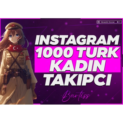  ⭐ İnstagram 1.000 Türk Kadın Takipçi⭐