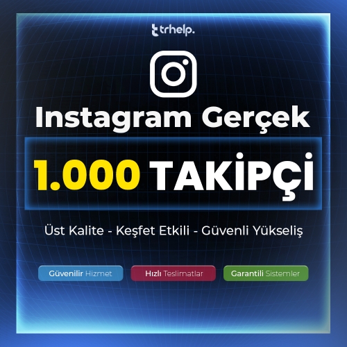  Fırsat ⭐ - 1.000 Gerçek Takipçi  Garantili - IG
