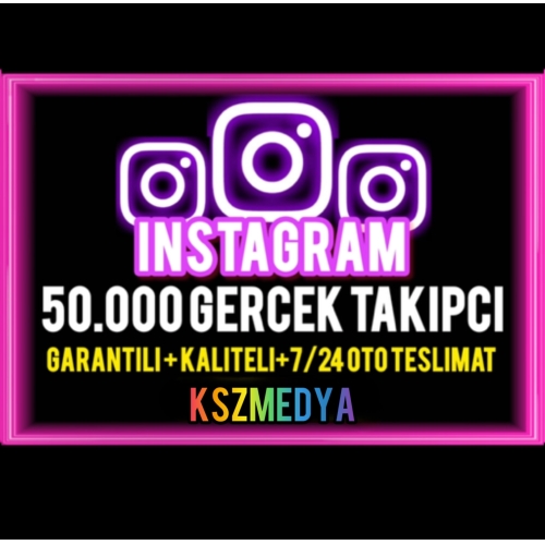  Instagram 50.000 Gerçek Takipçi ⭐️ DÜŞÜŞ YOK - YÜKSEK KALİTE ⭐️