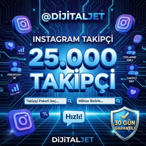  İnstagram 25.000 Takipçi - Garantili