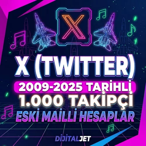 2009-2025-1.000 Takipçi-Mail-Twitter Hesap