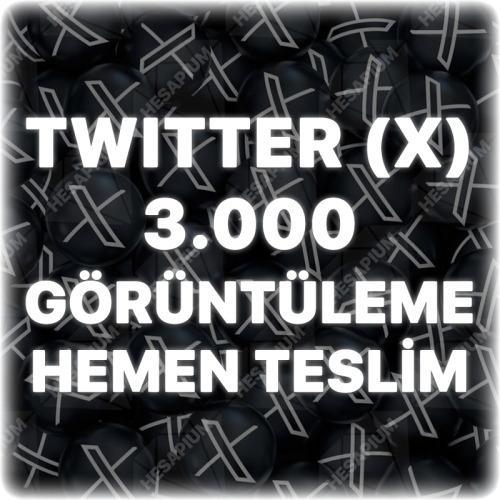  Twitter X 3.000 Organik Görüntülenme - Trend Etkili
