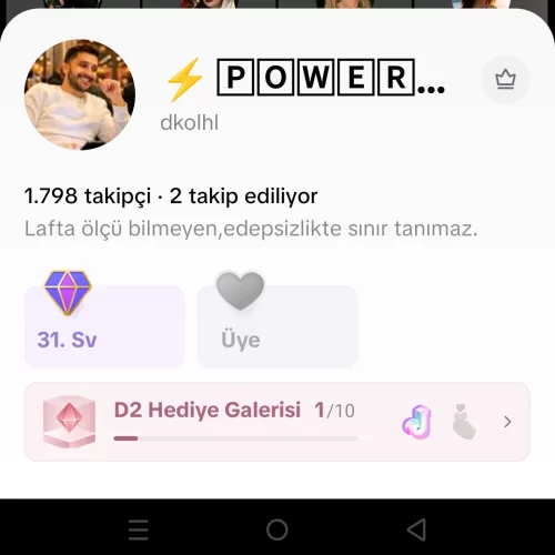 31 LEVEL TİKTOK HESABIM SATILIKTIR
