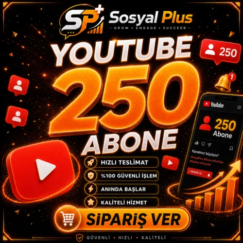  250 Youtube Abone - Garantili - Düşüş Yok