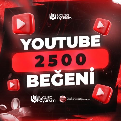  ⚡ ÇALIŞIYOR - Youtube 2.500 Beğeni - Premium Servis