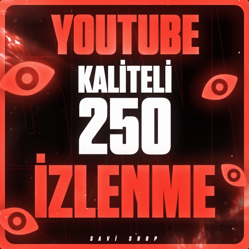  ⭐YOUTUBE 250 ADET KALİTELİ İZLENME ❤️KALİTELİ+GARANTİLİ⭐