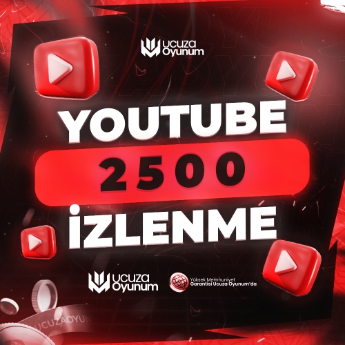  ⚡ ÇALIŞIYOR - Youtube 2.500 İzlenme - Premium Servis