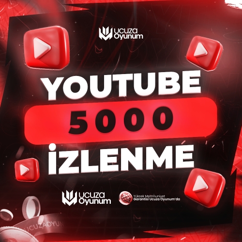  ⚡ ÇALIŞIYOR - Youtube 5.000 İzlenme - Premium Servis