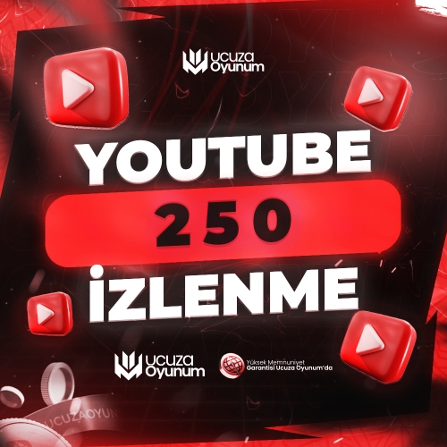  ⚡ ÇALIŞIYOR - Youtube 250 İzlenme - Premium Servis