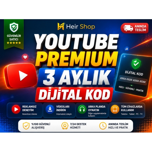 3 Aylık Youtube Premium KENDI HESABINIZA