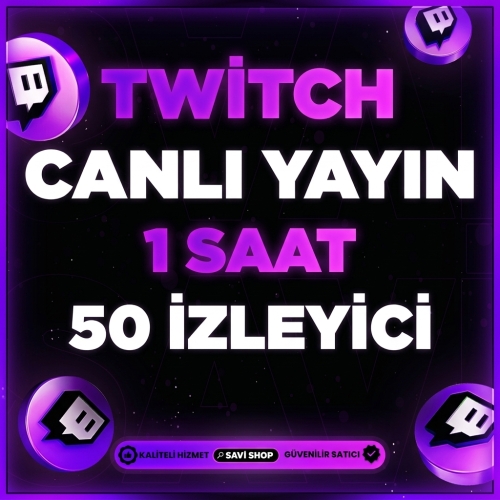  TWİTCH 1 SAAT 50 CANLI YAYIN İZLEYİCİ