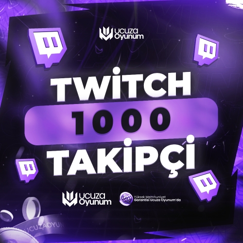  ⚡ ÇALIŞIYOR - Twitch 1.000 Takipçi - Premium Servis