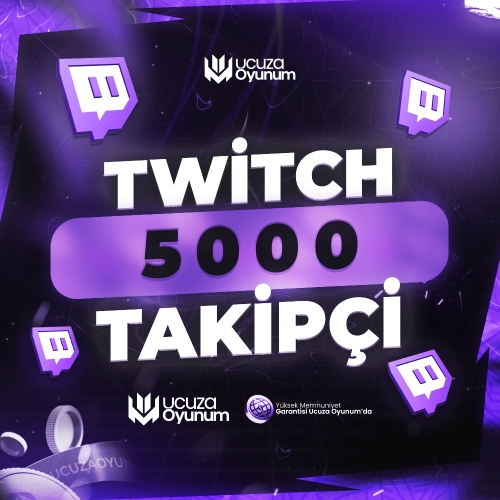 ⚡ ÇALIŞIYOR - Twitch 5.000 Takipçi - Premium Servis