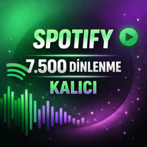  ⚡KALICI⭐SPOTİFY 7.500 DİNLENME⭐