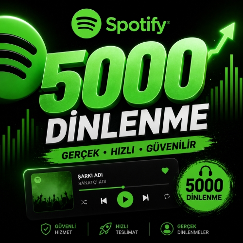 Spotify 5000 Global Premium Dinlenme - Hızlı Teslimat