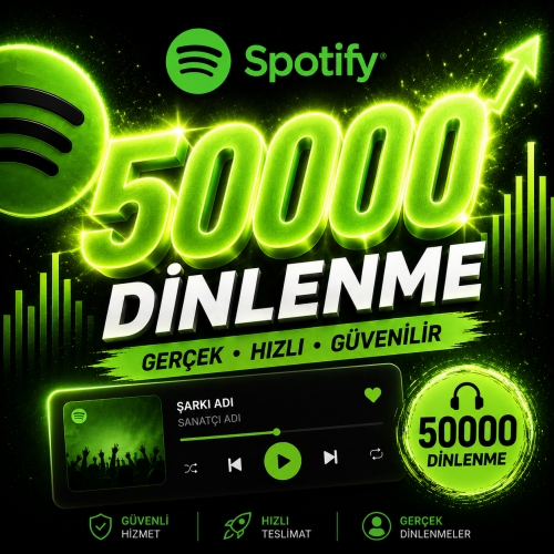 Spotify 50000 Global Premium Dinlenme - Hızlı Teslimat
