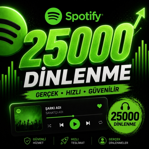 Spotify 25000 Global Premium Dinlenme - Hızlı Teslimat