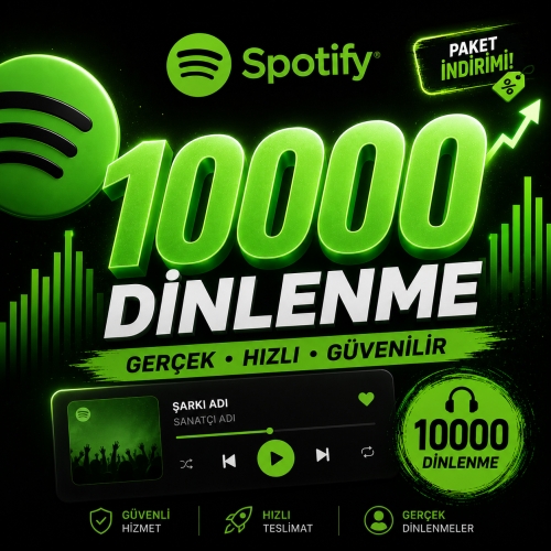 Spotify 10000 Global Premium Dinlenme - Hızlı Teslimat
