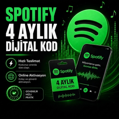 Spotify Premium 4 Aylık Dijital Kod - Sizin Hesabınıza