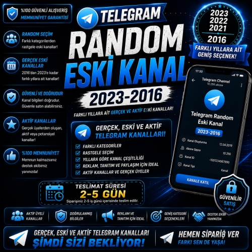  Telegram Random Eski Kanal 2023-2016
