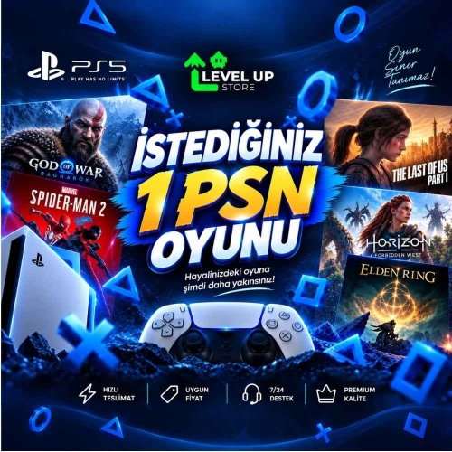  İSTEDİĞİNİZ 1 PLAYSTATİON 5 PSN OYUNU+GARANTİ